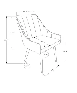 Chaises avec accoudoirs bas (bte de 2) - taupe - Monarch