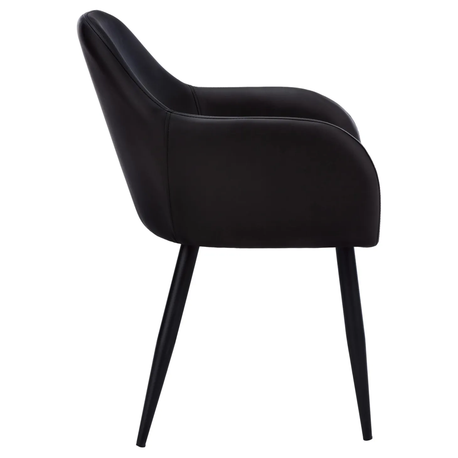 Chaises avec accoudoirs (bte de 2) - noir - Monarch
