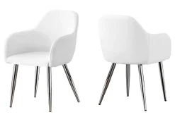Chaises avec accoudoirs (bte de 2) - blanc - Monarch