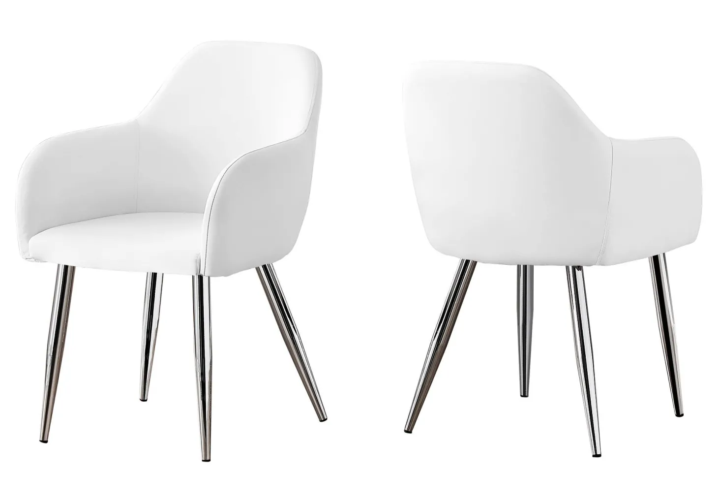 Chaises avec accoudoirs (bte de 2) - blanc - Monarch