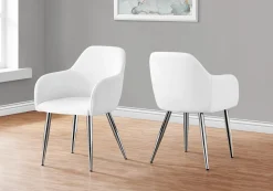 Chaises avec accoudoirs (bte de 2) - blanc - Monarch