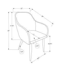 Chaises avec accoudoirs (bte de 2) - blanc - Monarch