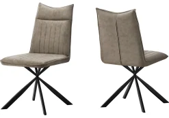 Chaises avec piètement araignée noir (bte de 2) - taupe - Monarch