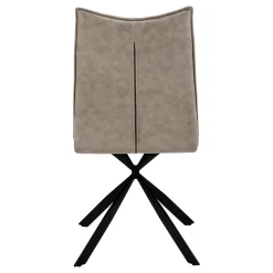 Chaises avec piètement araignée noir (bte de 2) - taupe - Monarch