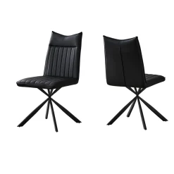 Chaises avec piètement araignée noir (bte de 2) - noir - Monarch
