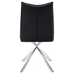 Chaises avec piètement araignée chromé (bte de 2) - noir - Monarch