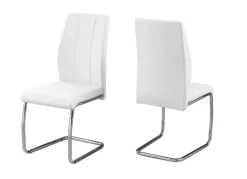 Chaises avec piètement chromé (bte de 2) - blanc - Monarch