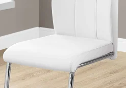 Chaises avec piètement chromé (bte de 2) - blanc - Monarch