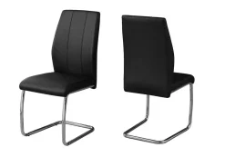 Chaises avec piètement chromé (bte de 2) - noir - Monarch