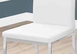 Chaises avec piètement chromé (bte de 2) - blanc - Monarch
