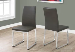 Chaises avec piètement chromé (bte de 2) - gris - Monarch