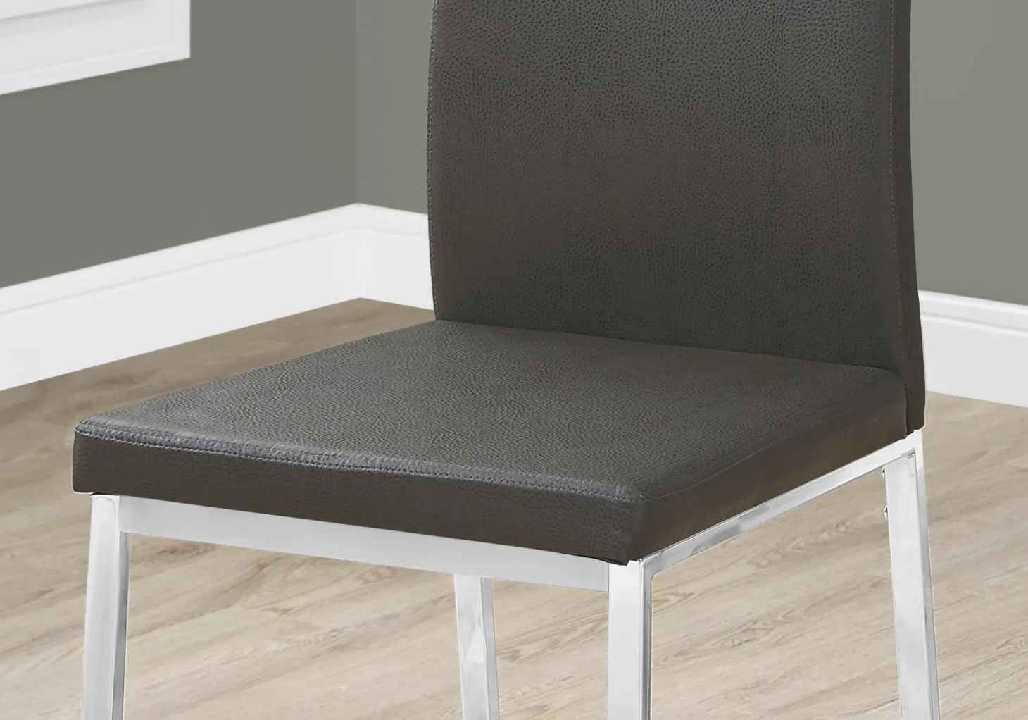 Chaises avec piètement chromé (bte de 2) - gris - Monarch