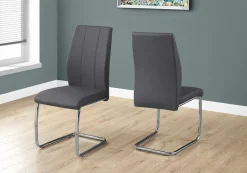 Chaises avec piètement chromé (bte de 2) - gris - Monarch