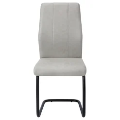 Chaises avec piètement noir (bte de 2) - gris - Monarch