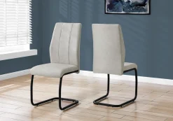 Chaises avec piètement noir (bte de 2) - gris - Monarch