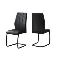 Chaises avec piètement noir (bte de 2) - noir - Monarch