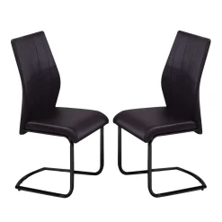 Chaises avec piètement noir (bte de 2) - noir