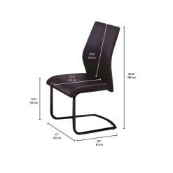 Chaises avec piètement noir (bte de 2) - noir