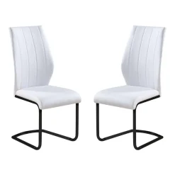Chaises avec piètement noir (bte de 2) - blanc
