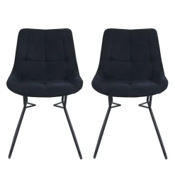 Chaises avec piètement traineau (bte de 2) - noir