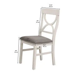 Chaises (bte de 2) - blanc & gris