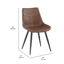 Chaises (bte de 2) - brun