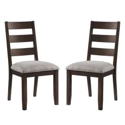 Chaises (bte de 2) - brun & beige