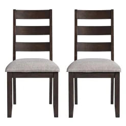 Chaises (bte de 2) - brun & beige