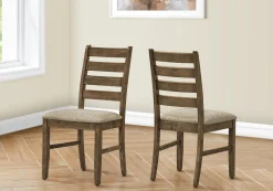 Chaises (bte de 2) - brun & beige - Monarch