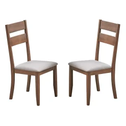 Chaises (bte de 2) - brun & beige