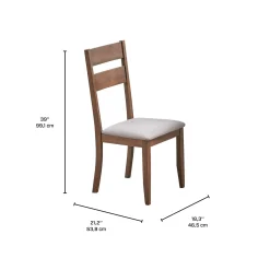 Chaises (bte de 2) - brun & beige