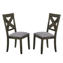 Chaises (bte de 2) - brun & gris