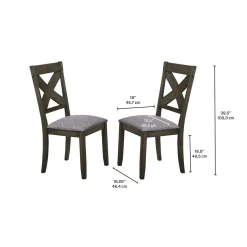 Chaises (bte de 2) - brun & gris