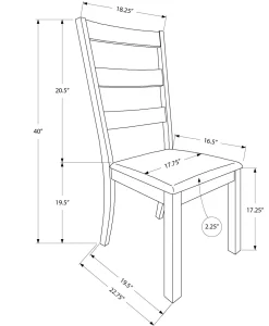 Chaises (bte de 2) - brun - Monarch