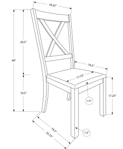 Chaises (bte de 2) - brun - Monarch