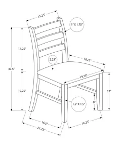 Chaises (bte de 2) - brun & noir - Monarch