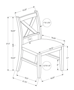 Chaises (bte de 2) - brun & noir - Monarch