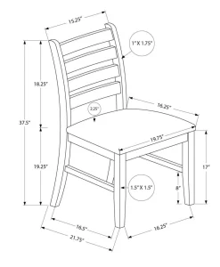 Chaises (bte de 2) - brun & noir - Monarch
