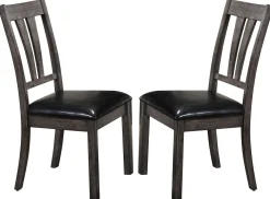 Chaises (bte de 2) - brun foncé