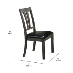 Chaises (bte de 2) - brun foncé