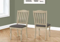 Chaises (bte de 2) - crème & gris - Monarch