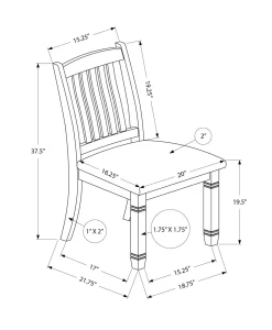 Chaises (bte de 2) - crème - Monarch