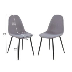 Chaises (bte de 2) - gris