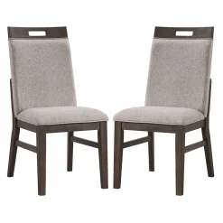 Chaises (bte de 2) - gris & brun
