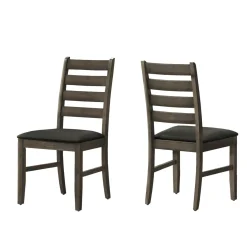 Chaises (bte de 2) - gris & noir - Monarch