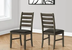 Chaises (bte de 2) - gris & noir - Monarch