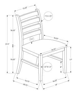 Chaises (bte de 2) - gris & noir - Monarch