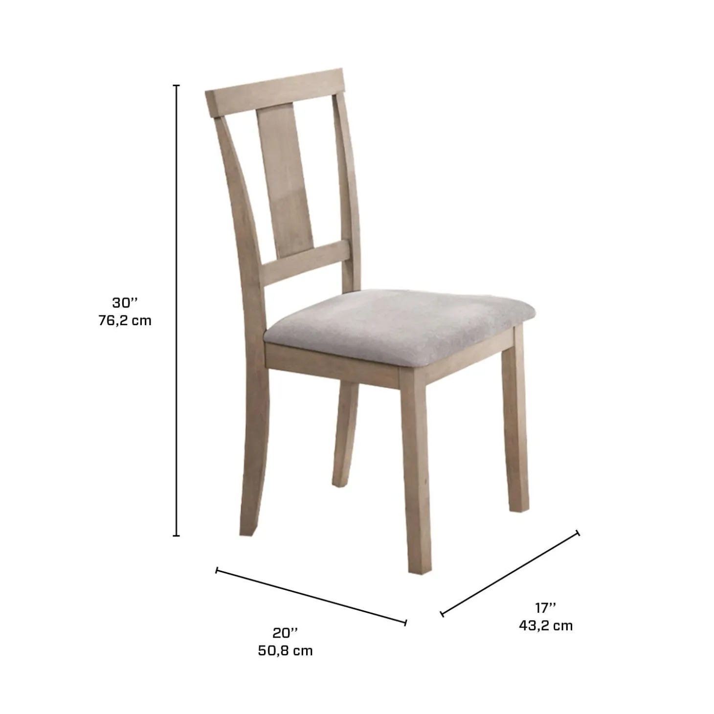 Chaises (bte de 2) - naturel