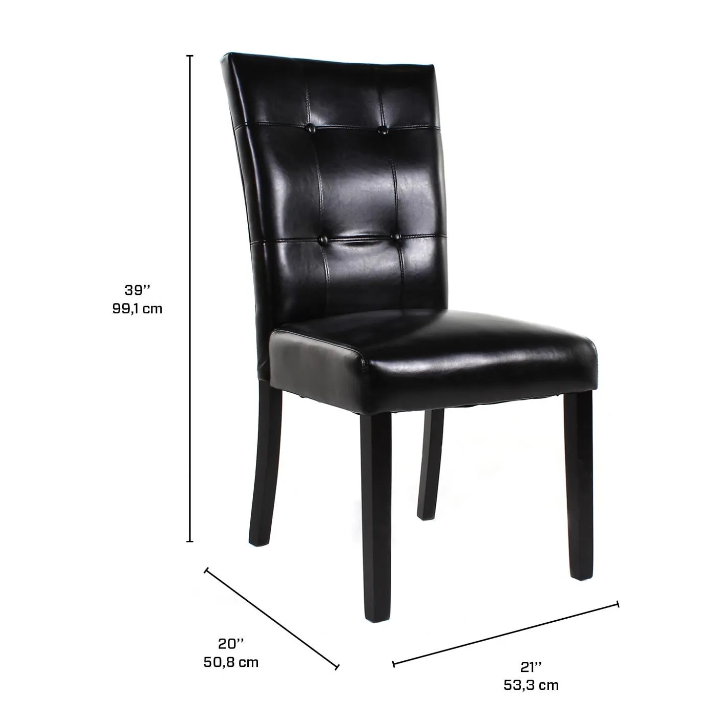 Chaises (bte de 2) - noir
