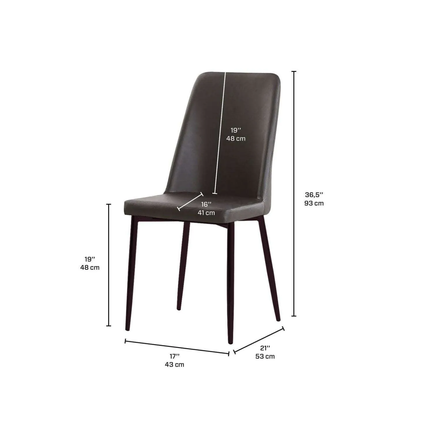 Chaises (bte de 2) - noir